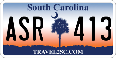 SC license plate ASR413