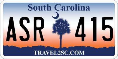 SC license plate ASR415