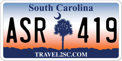 SC license plate ASR419