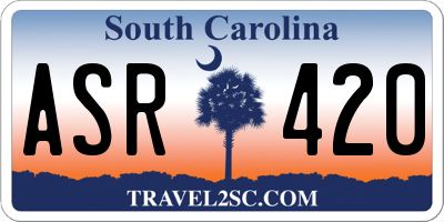 SC license plate ASR420