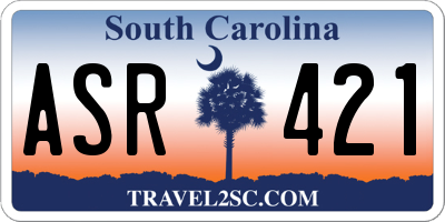 SC license plate ASR421