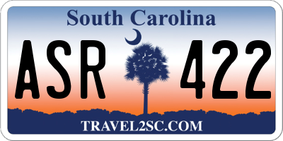 SC license plate ASR422