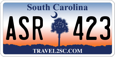 SC license plate ASR423