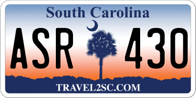 SC license plate ASR430