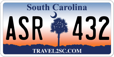 SC license plate ASR432