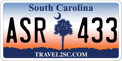 SC license plate ASR433