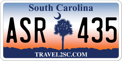 SC license plate ASR435