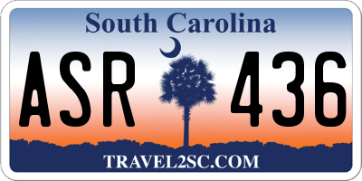 SC license plate ASR436