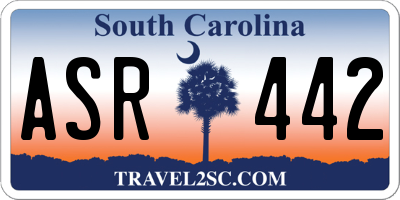 SC license plate ASR442
