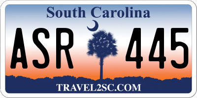 SC license plate ASR445