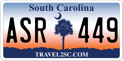 SC license plate ASR449