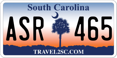 SC license plate ASR465