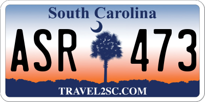 SC license plate ASR473