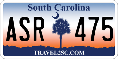 SC license plate ASR475