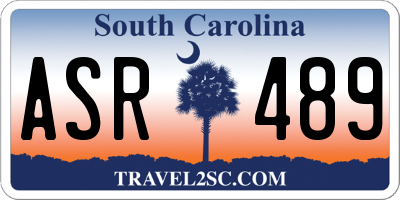 SC license plate ASR489