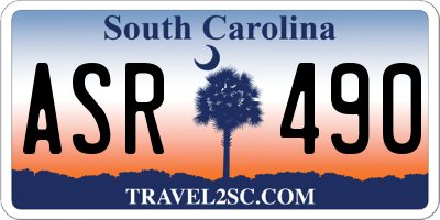SC license plate ASR490