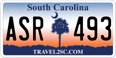 SC license plate ASR493