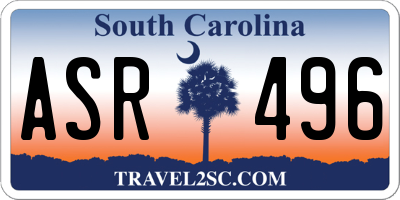 SC license plate ASR496