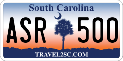 SC license plate ASR500