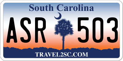 SC license plate ASR503