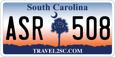 SC license plate ASR508
