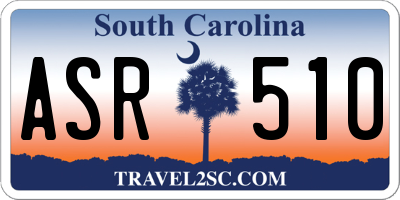 SC license plate ASR510