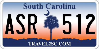 SC license plate ASR512