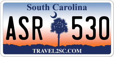 SC license plate ASR530