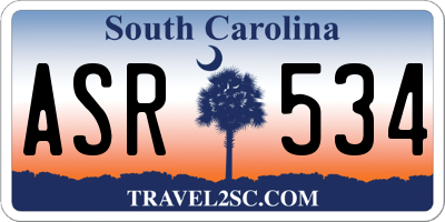 SC license plate ASR534