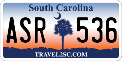 SC license plate ASR536