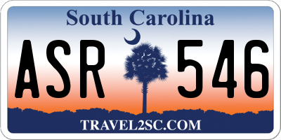 SC license plate ASR546