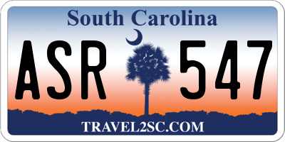 SC license plate ASR547