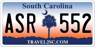 SC license plate ASR552