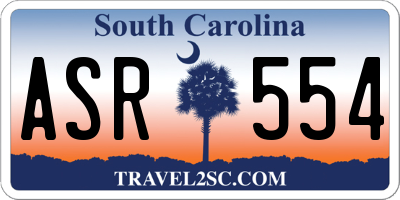 SC license plate ASR554