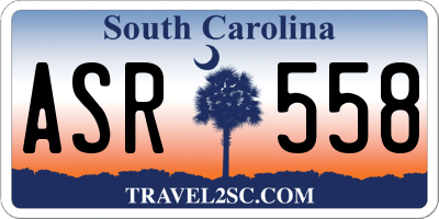 SC license plate ASR558