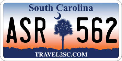 SC license plate ASR562