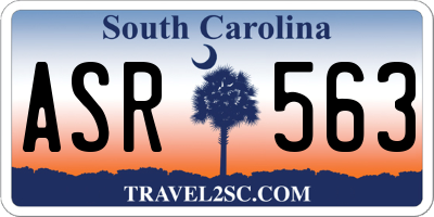 SC license plate ASR563