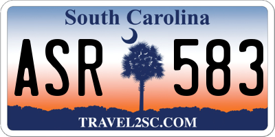 SC license plate ASR583