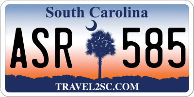 SC license plate ASR585