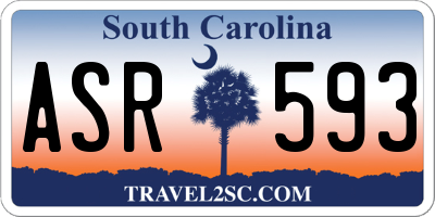 SC license plate ASR593