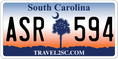 SC license plate ASR594