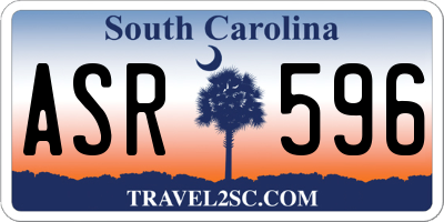 SC license plate ASR596