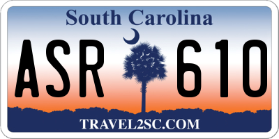 SC license plate ASR610