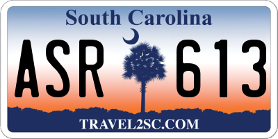 SC license plate ASR613