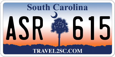 SC license plate ASR615