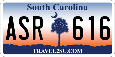 SC license plate ASR616