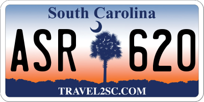 SC license plate ASR620