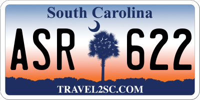 SC license plate ASR622