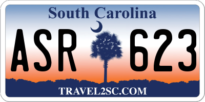 SC license plate ASR623