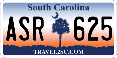 SC license plate ASR625